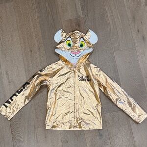Disney The Lion king Future Queen Gold windbreaker jacket. Size:XS(4-5).
